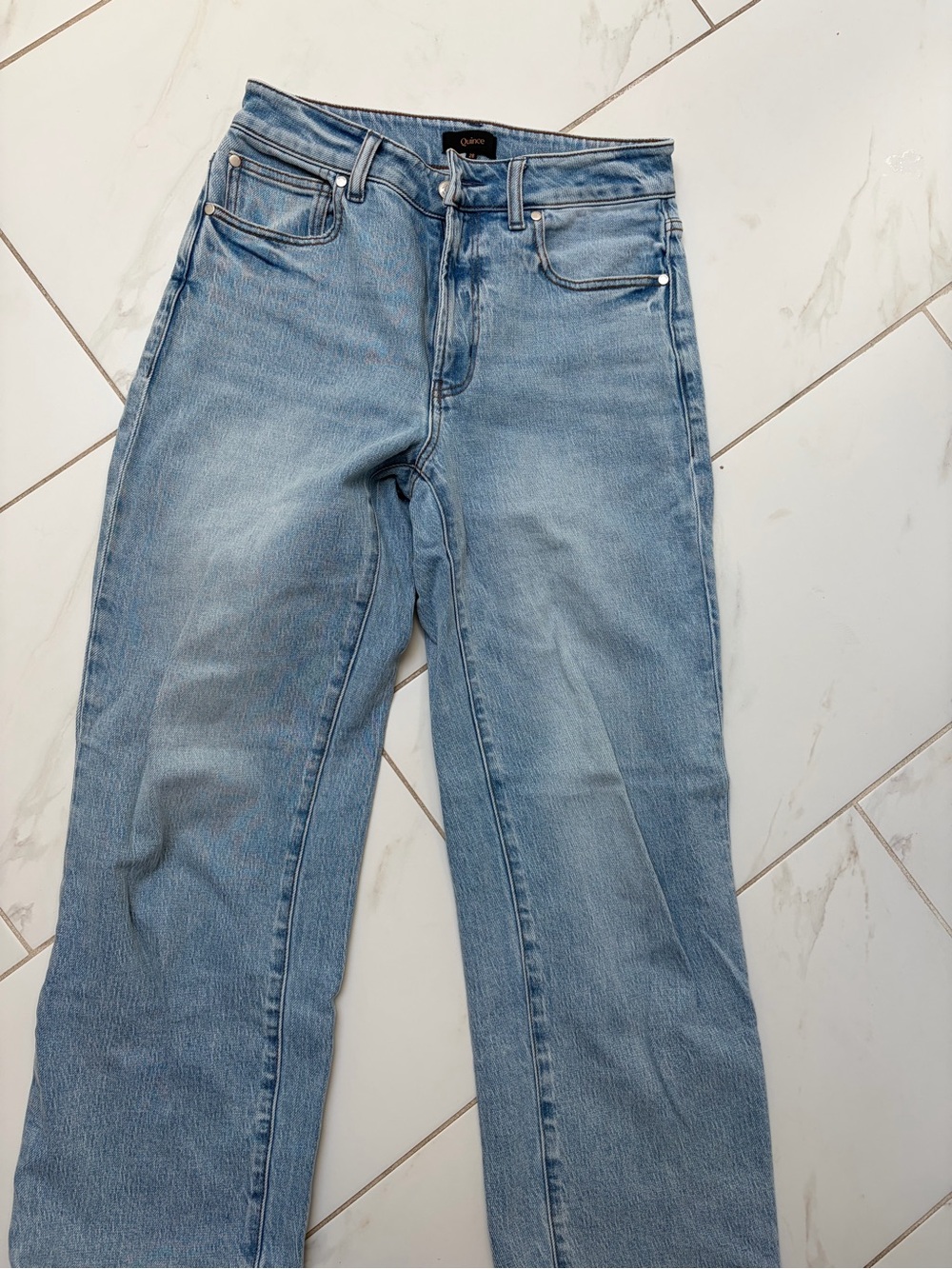 Quince Light Blue Women's wide leg Jeans